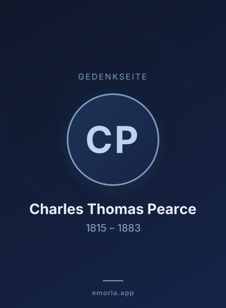 Gedenkportrait von Charles Thomas Pearce