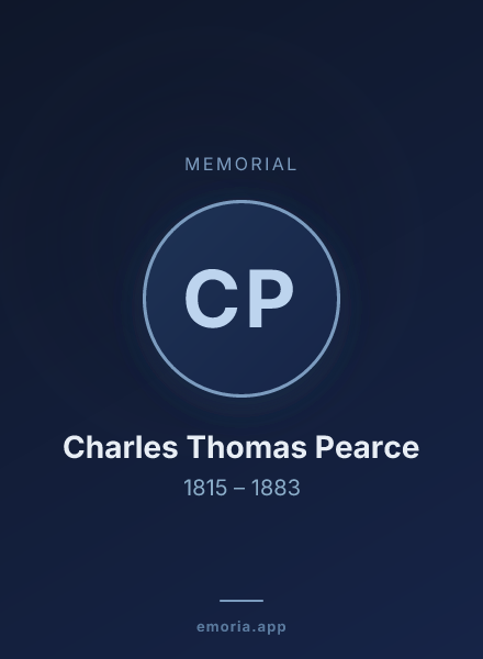 Memorial portrait of Charles Thomas Pearce