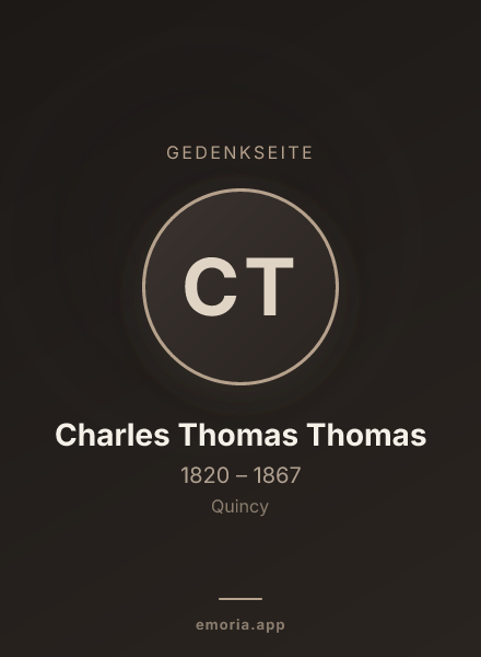 Gedenkportrait von Charles Thomas Thomas