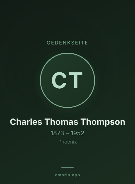 Gedenkportrait von Charles Thomas Thompson
