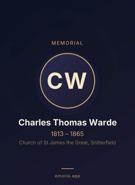 Memorial portrait of Charles Thomas Warde
