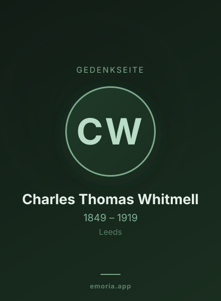 Gedenkportrait von Charles Thomas Whitmell