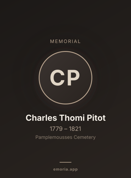Memorial portrait of Charles Thomi Pitot
