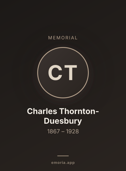 Memorial portrait of Charles Thornton-Duesbury