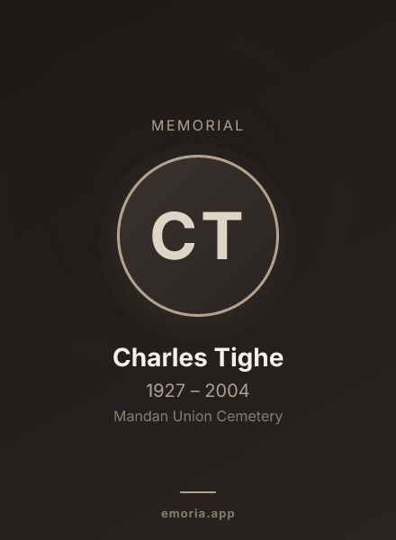Memorial portrait of Charles Tighe