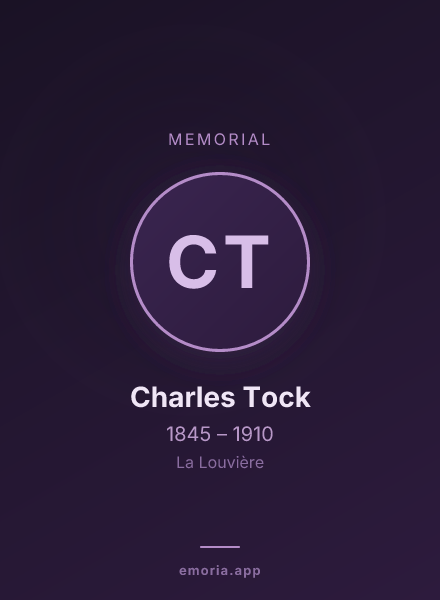 Memorial portrait of Charles Tock