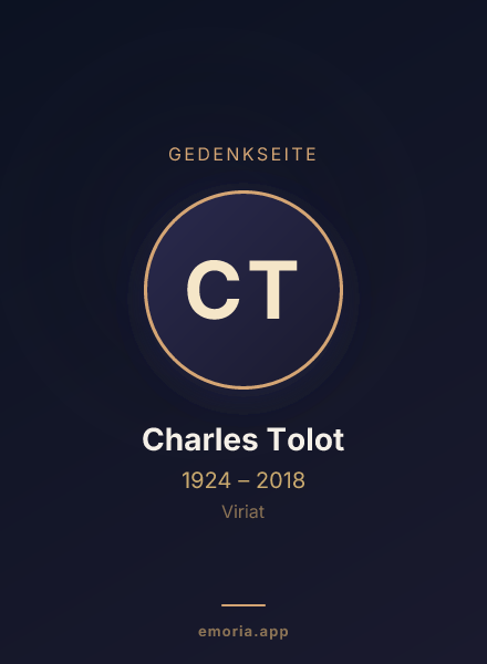Gedenkportrait von Charles Tolot
