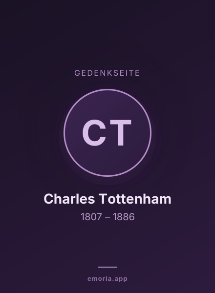 Gedenkportrait von Charles Tottenham