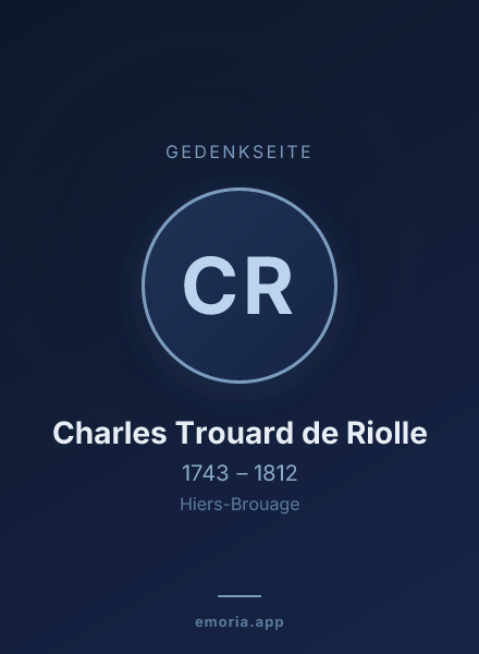 Gedenkportrait von Charles Trouard de Riolle