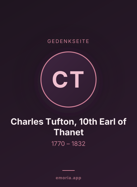 Gedenkportrait von Charles Tufton, 10th Earl of Thanet