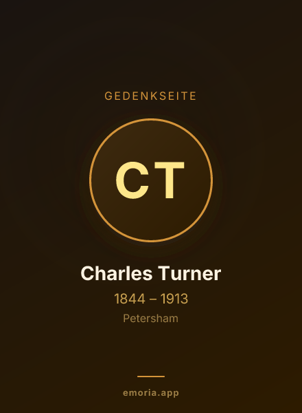 Gedenkportrait von Charles Turner