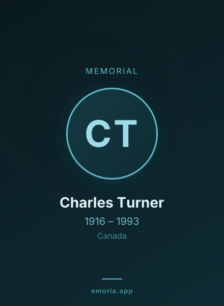 Memorial portrait of Charles Turner
