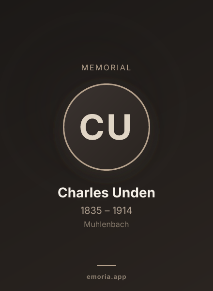 Memorial portrait of Charles Unden