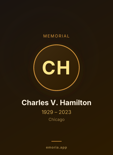 Memorial portrait of Charles V. Hamilton