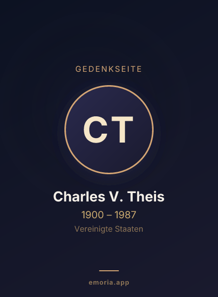Gedenkportrait von Charles V. Theis
