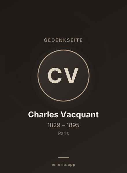 Gedenkportrait von Charles Vacquant