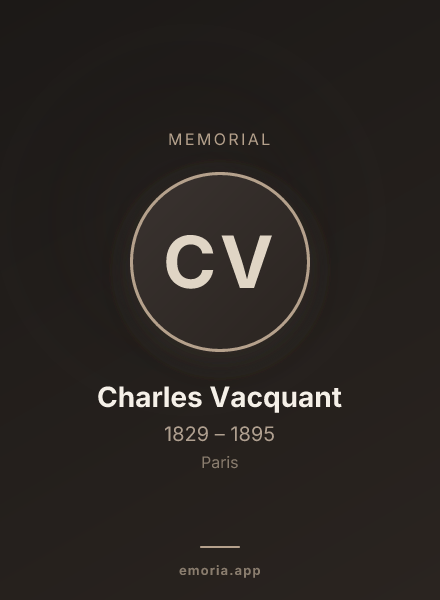 Memorial portrait of Charles Vacquant