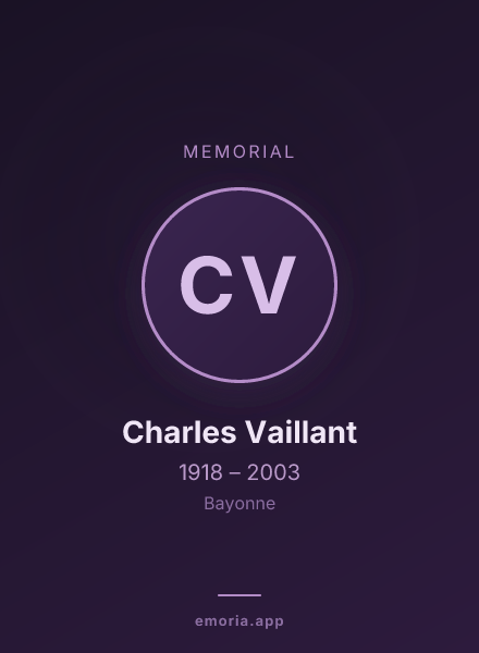 Memorial portrait of Charles Vaillant