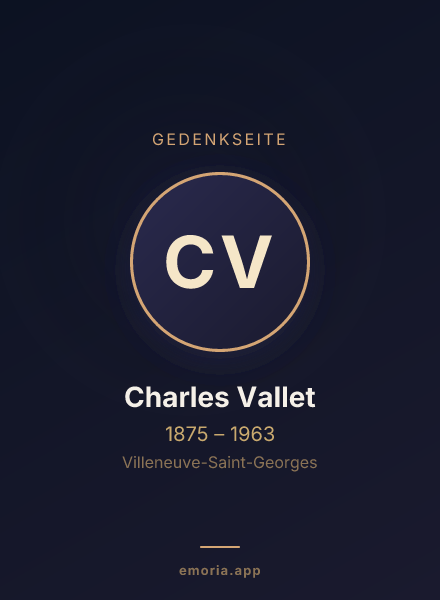 Gedenkportrait von Charles Vallet