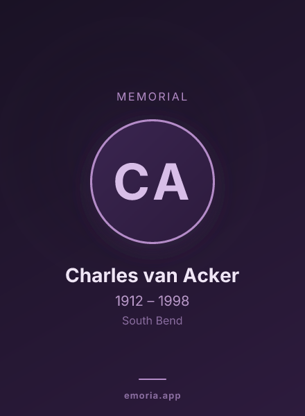 Memorial portrait of Charles van Acker
