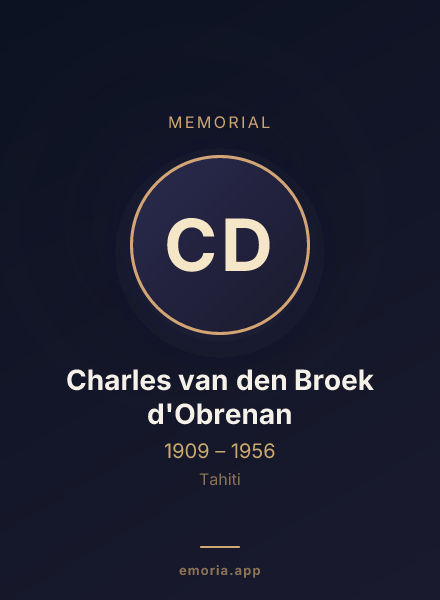 Memorial portrait of Charles van den Broek d'Obrenan