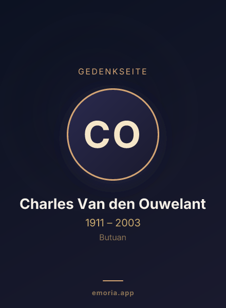 Gedenkportrait von Charles Van den Ouwelant