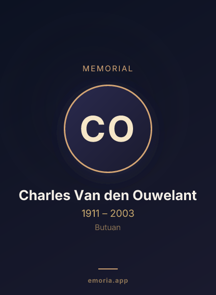 Memorial portrait of Charles Van den Ouwelant