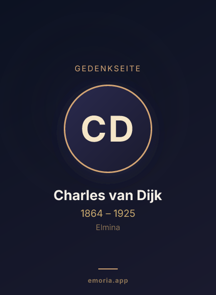 Gedenkportrait von Charles van Dijk