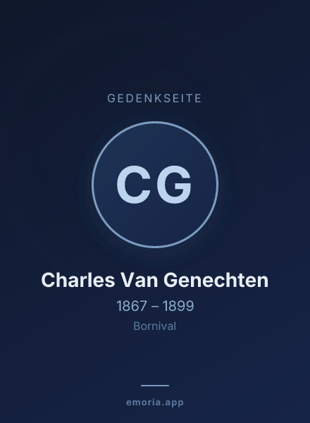 Gedenkportrait von Charles Van Genechten