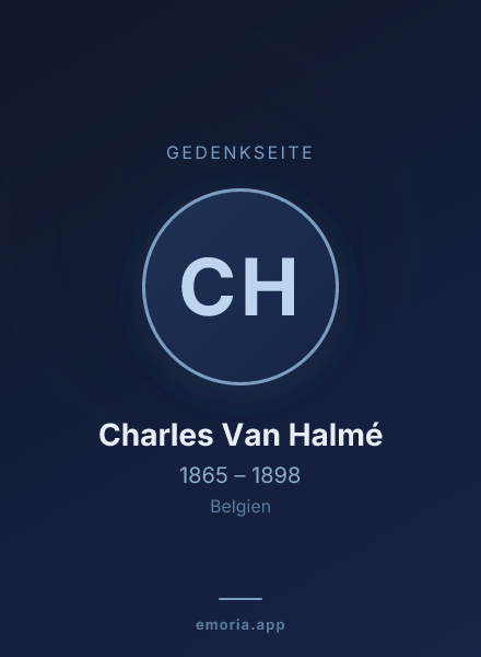 Gedenkportrait von Charles Van Halmé