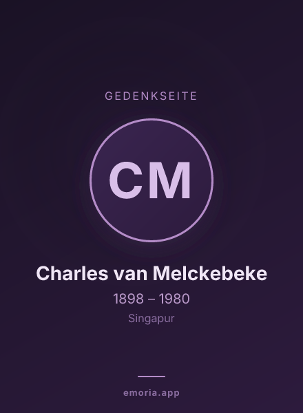 Gedenkportrait von Charles van Melckebeke