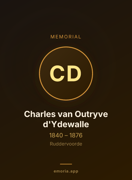 Memorial portrait of Charles van Outryve d'Ydewalle