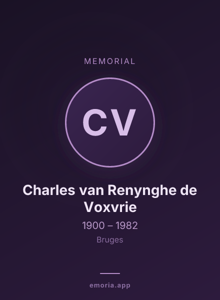 Memorial portrait of Charles van Renynghe de Voxvrie