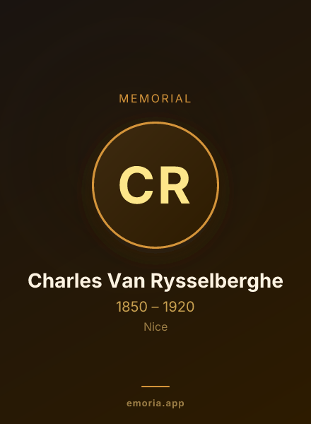 Memorial portrait of Charles Van Rysselberghe