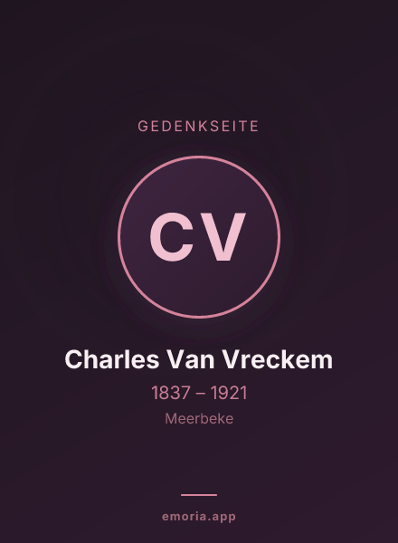 Gedenkportrait von Charles Van Vreckem