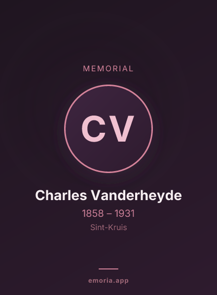 Memorial portrait of Charles Vanderheyde