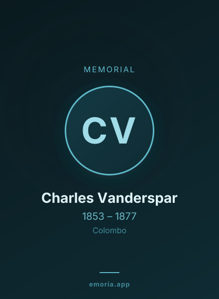 Memorial portrait of Charles Vanderspar