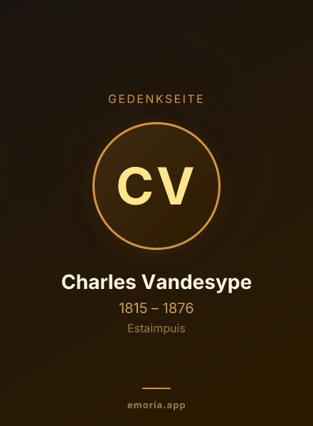 Gedenkportrait von Charles Vandesype