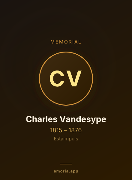 Memorial portrait of Charles Vandesype