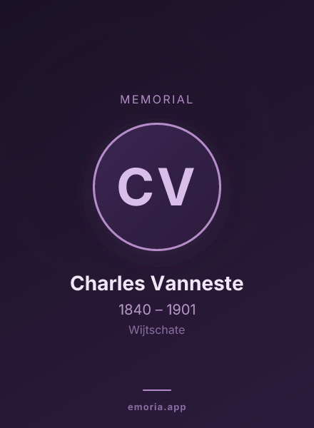 Memorial portrait of Charles Vanneste