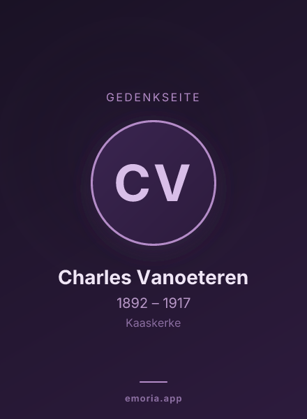 Gedenkportrait von Charles Vanoeteren