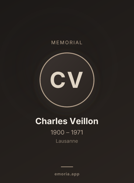 Memorial portrait of Charles Veillon