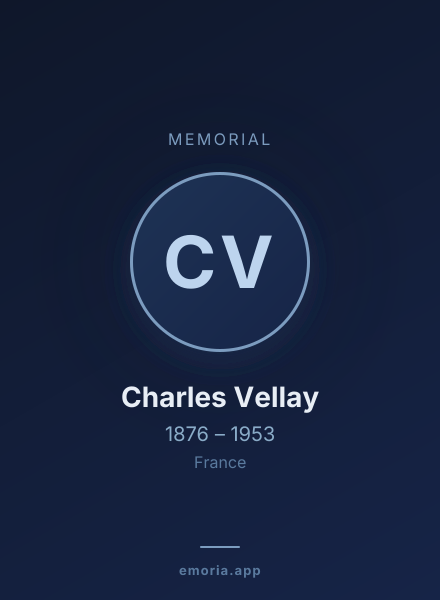 Memorial portrait of Charles Vellay