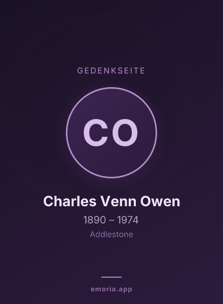 Gedenkportrait von Charles Venn Owen