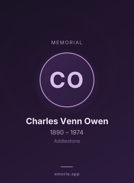 Memorial portrait of Charles Venn Owen