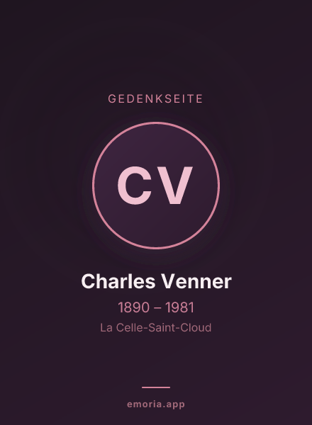Gedenkportrait von Charles Venner