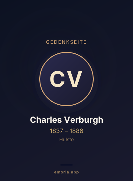 Gedenkportrait von Charles Verburgh