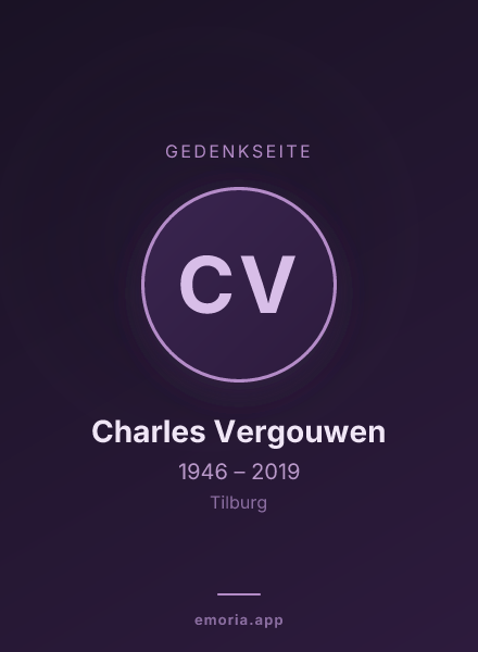 Gedenkportrait von Charles Vergouwen