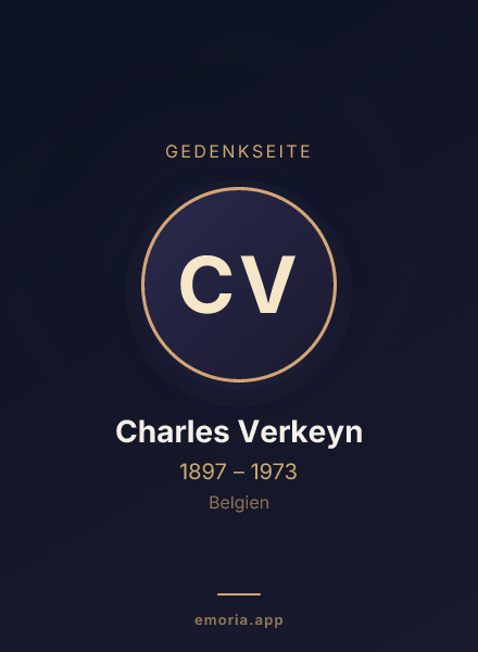 Gedenkportrait von Charles Verkeyn