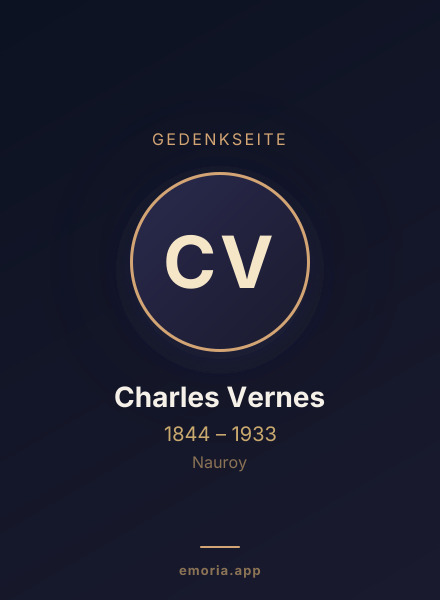 Gedenkportrait von Charles Vernes